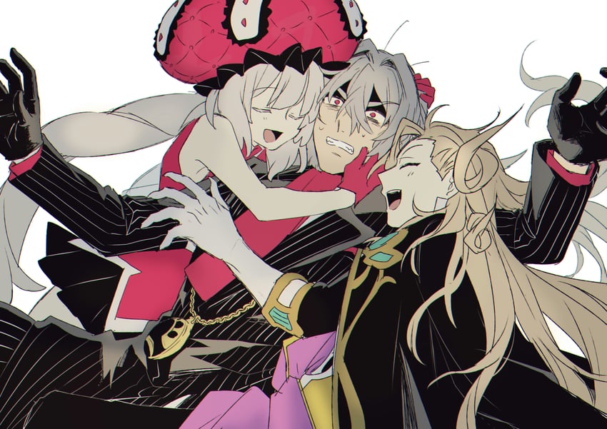 marie antoinette, antonio salieri, and wolfgang amadeus mozart (fate and 1 more) drawn by kimidorix32