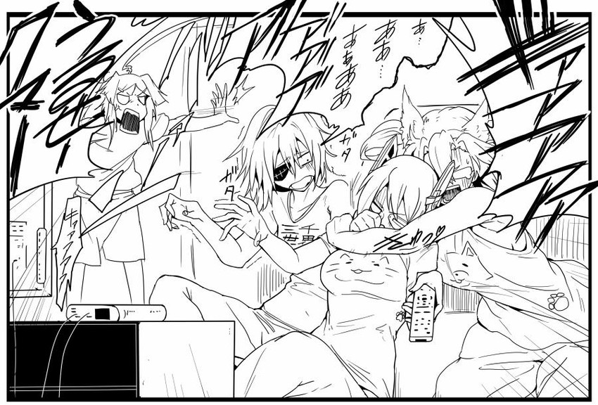 tenryuu, musashi, kiso, and kuma (kantai collection) drawn by torichamaru