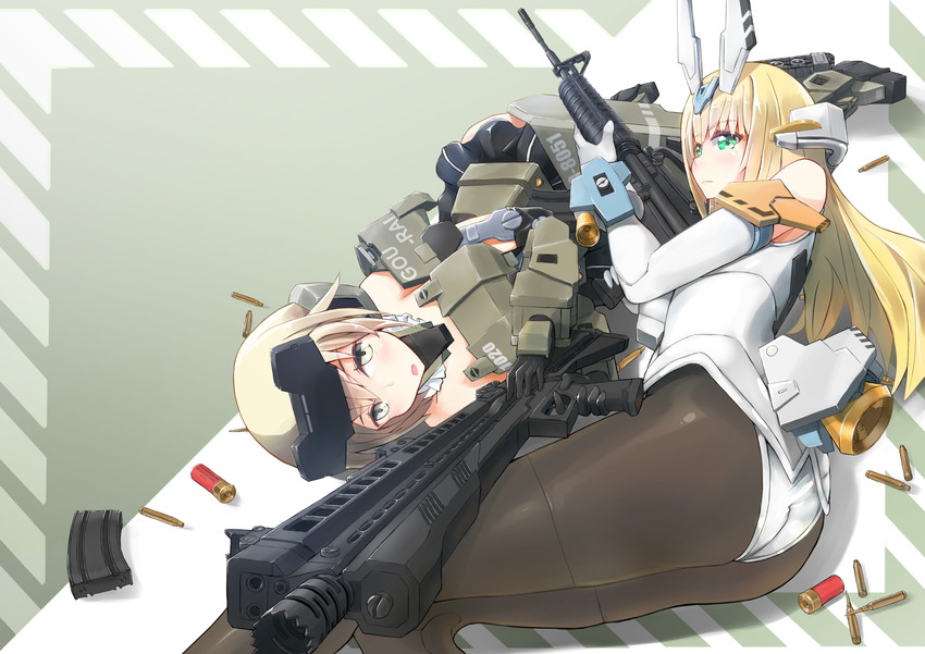 baselard and gourai (frame arms girl) drawn by yilan_un