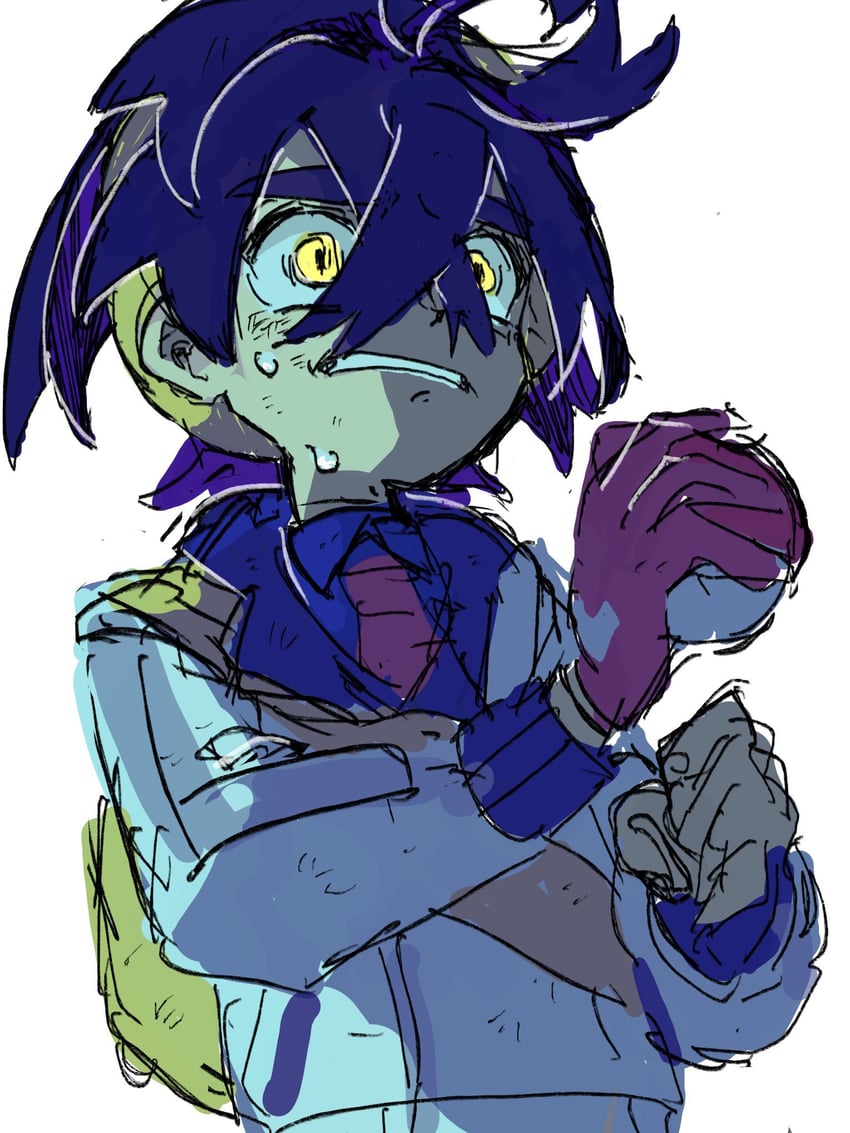 kieran (pokemon and 1 more) drawn by yusho_(ossm03)