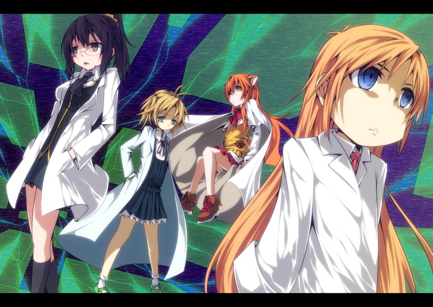 professor shinonome, shiguma rika, ricotta elmar, and edakawa nozomi (boku wa tomodachi ga sukunai and 3 more) drawn by xxxx