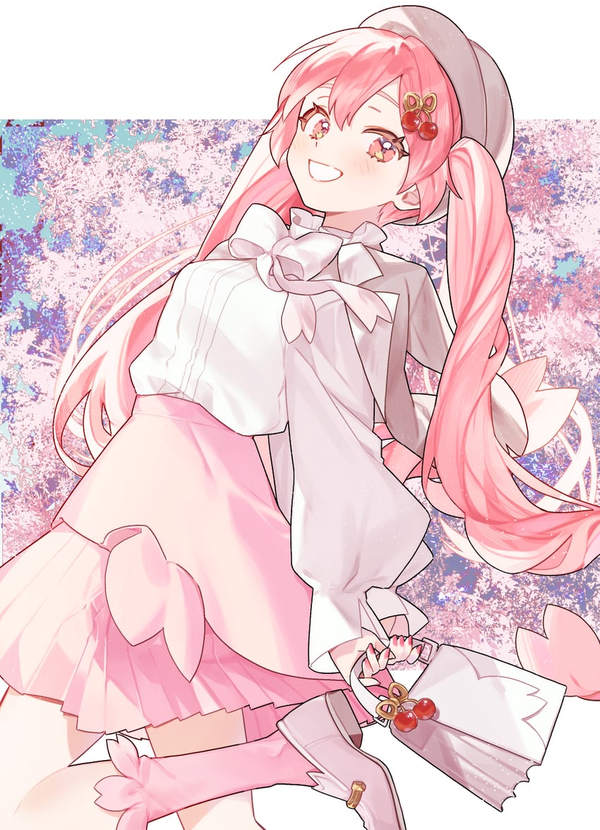 hatsune miku and sakura miku (vocaloid) drawn by enma614_(patidonn)