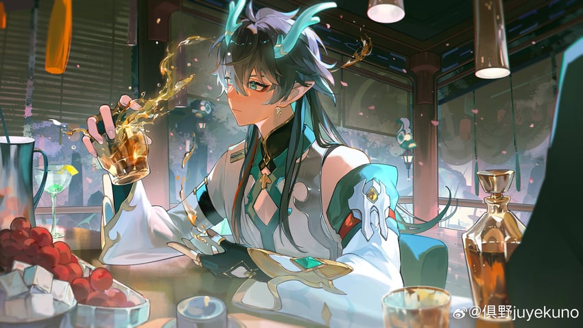 dan heng (honkai and 1 more) drawn by juyekuno