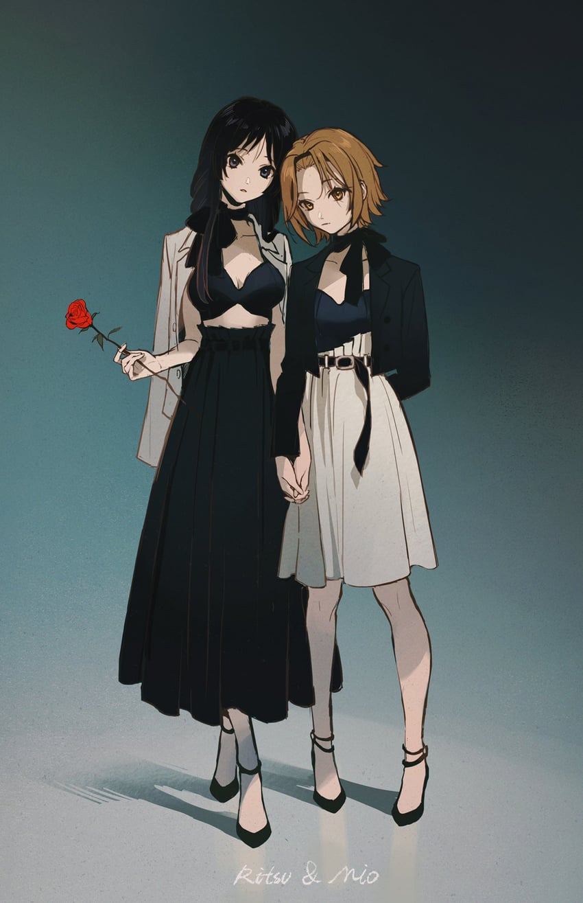 akiyama mio and tainaka ritsu (k-on!) drawn by sann_mingg