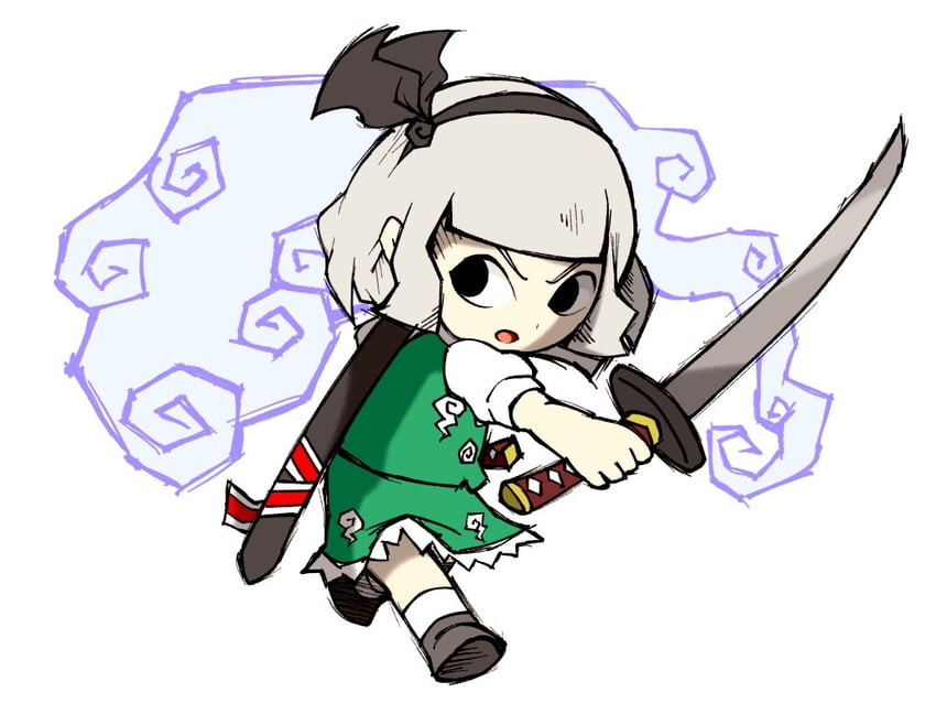 konpaku youmu, link, and toon link (touhou and 2 more) drawn by edwardmidori