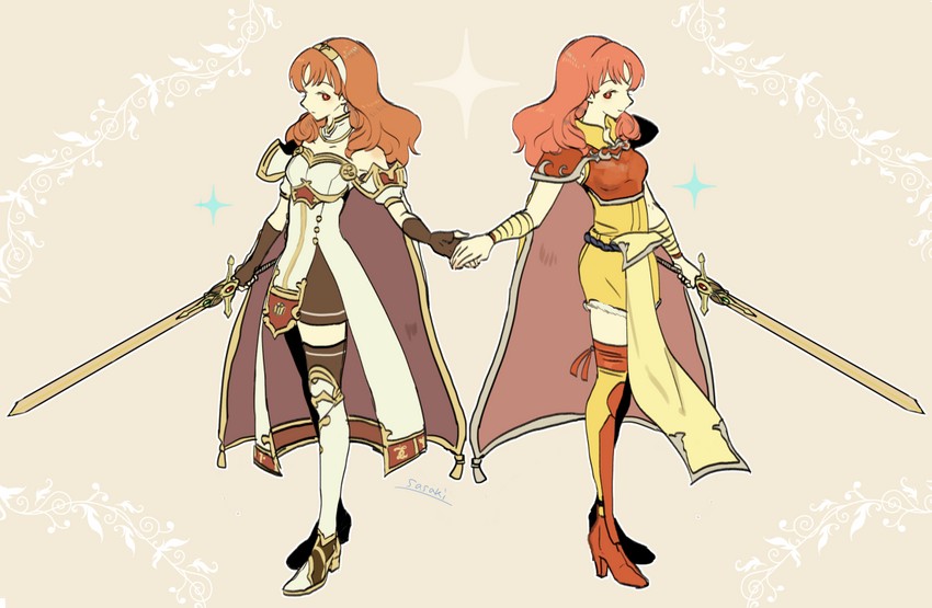 celica (fire emblem and 3 more) drawn by sasaki_(dkenpisss)