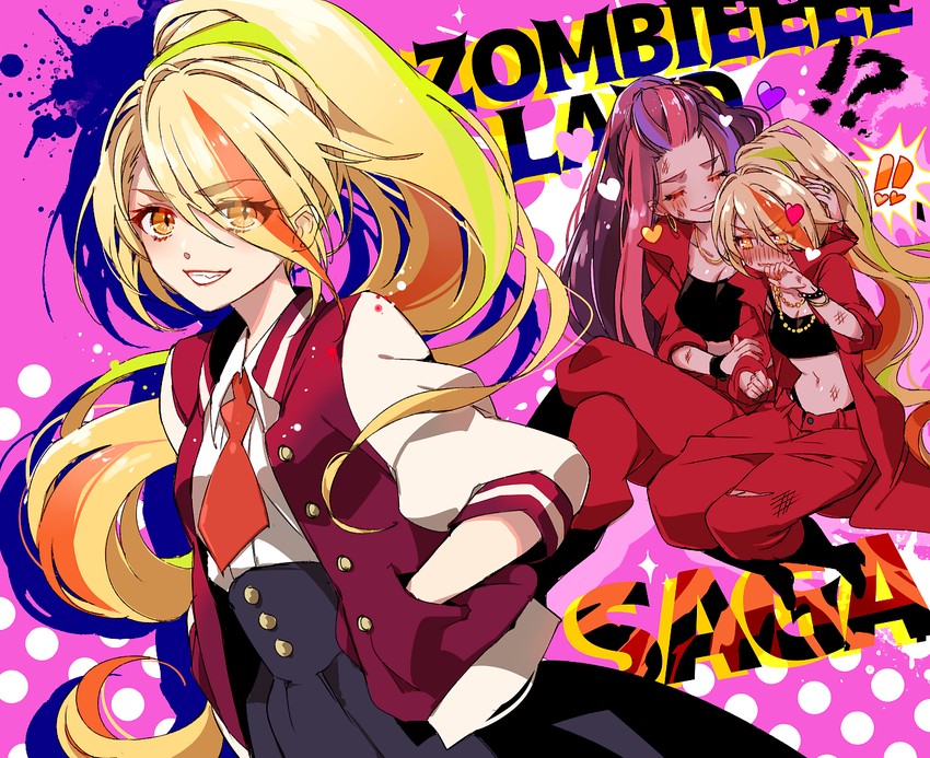 nikaidou saki and kirishima reiko (zombie land saga) drawn by mamaloni