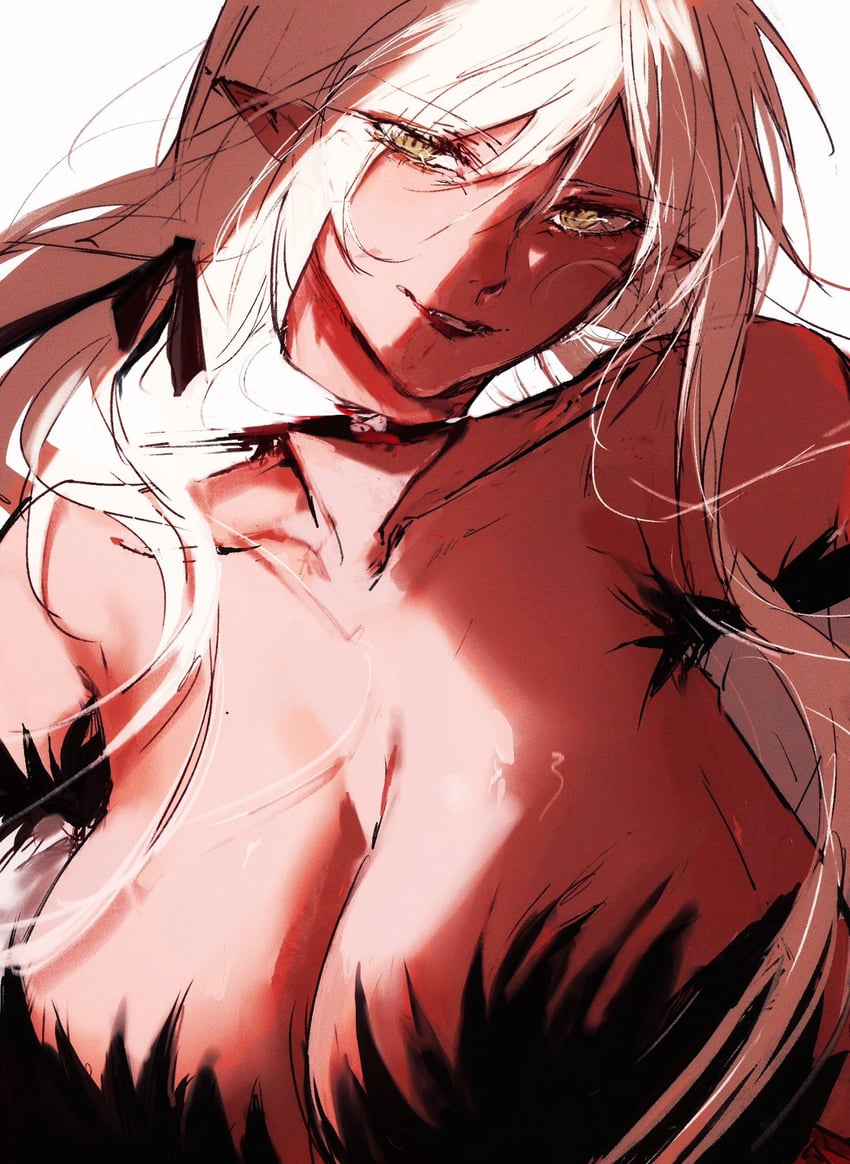 oshino shinobu and kiss-shot acerola-orion heart-under-blade (monogatari and 1 more) drawn by moku_(muooku)