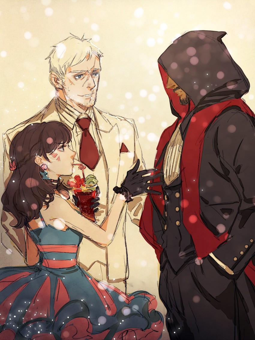 d.va, soldier: 76, and reaper (overwatch and 1 more) drawn by sagacanon0511