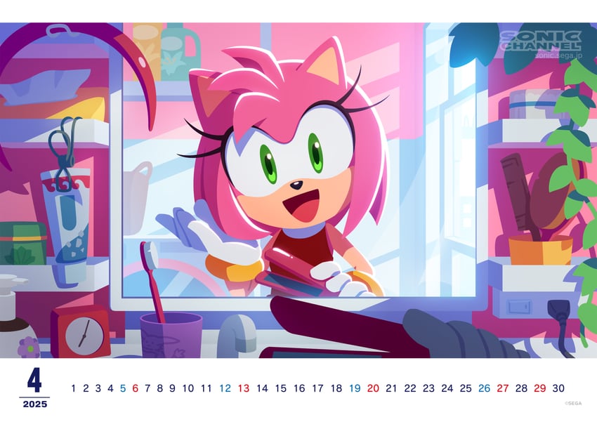amy rose (sonic and 1 more) drawn by karasuno_yui