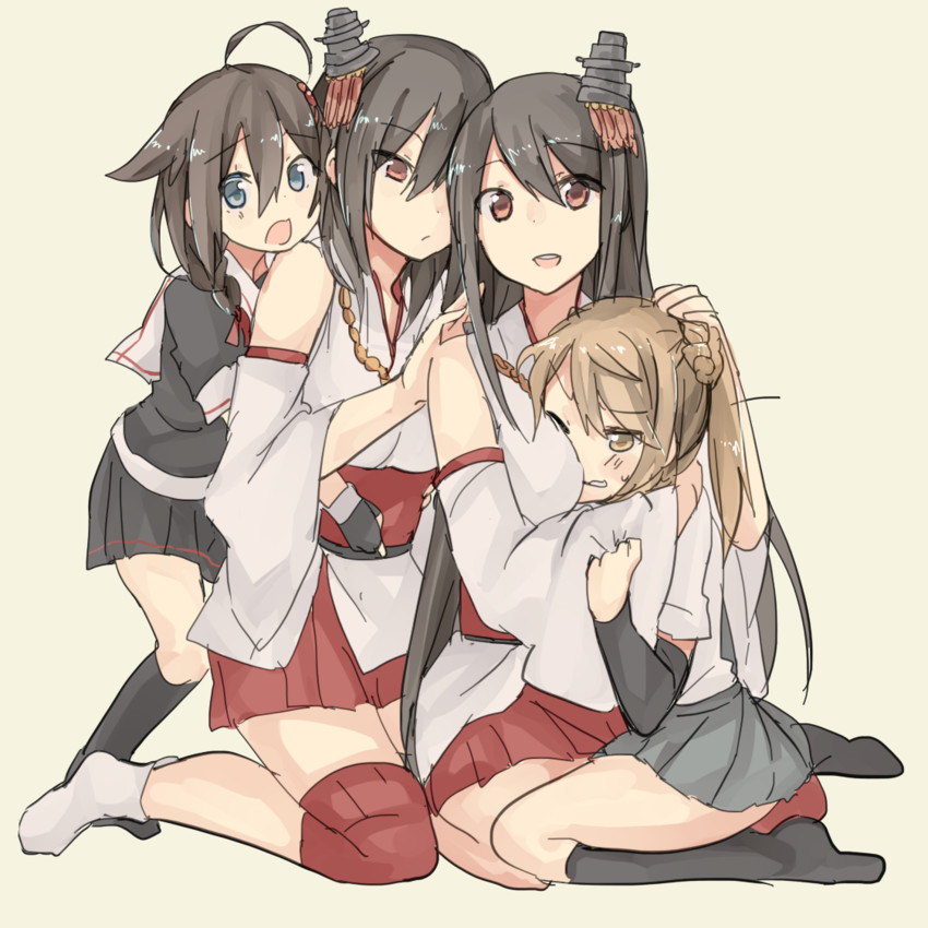 shigure, shigure kai ni, yamashiro, fusou, and michishio (kantai collection) drawn by rn_(radon'ya)