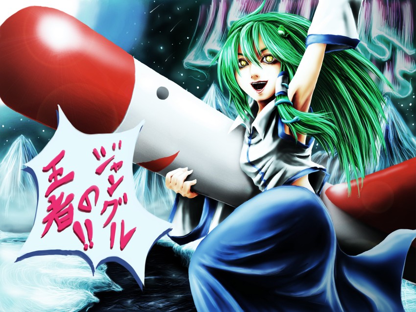 kochiya sanae and mimi-chan (touhou) drawn by cielo_(zaki)