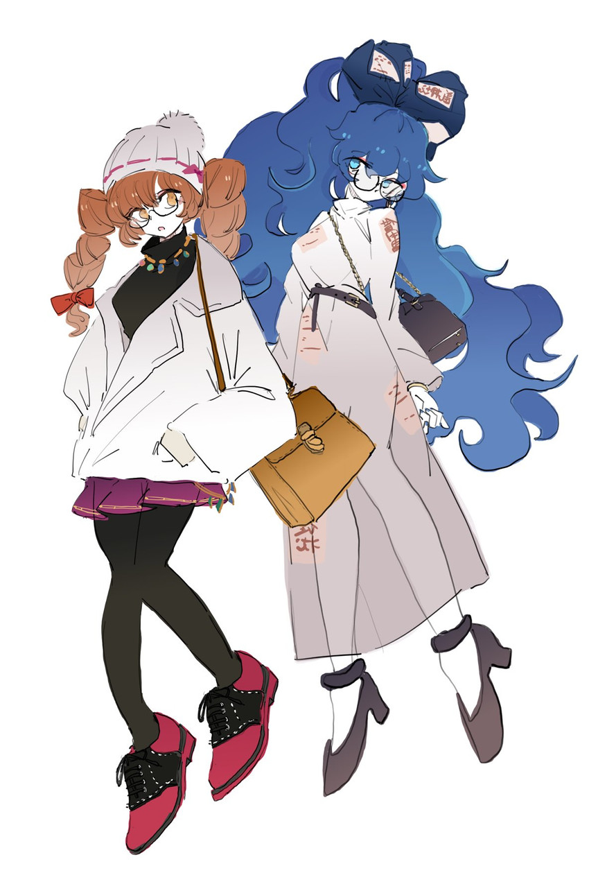 yorigami shion and yorigami jo'on (touhou) drawn by zenritsu