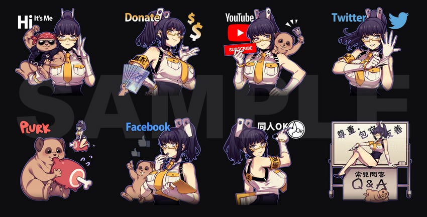 lanmei and ludan (original and 4 more) drawn by fishine