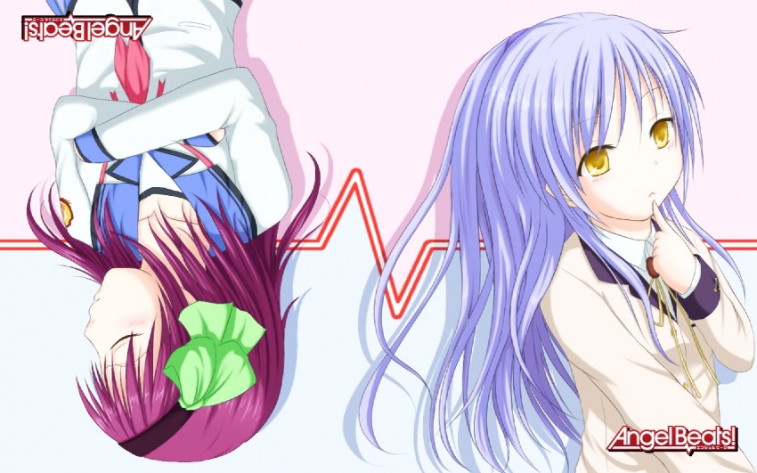 tachibana kanade and nakamura yuri (angel beats!) drawn by chro_(kuu)