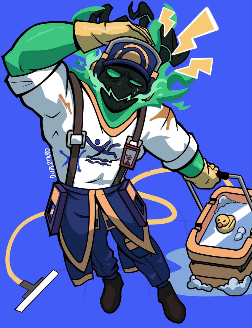thresh and janitor thresh (league of legends) drawn by dupertaro