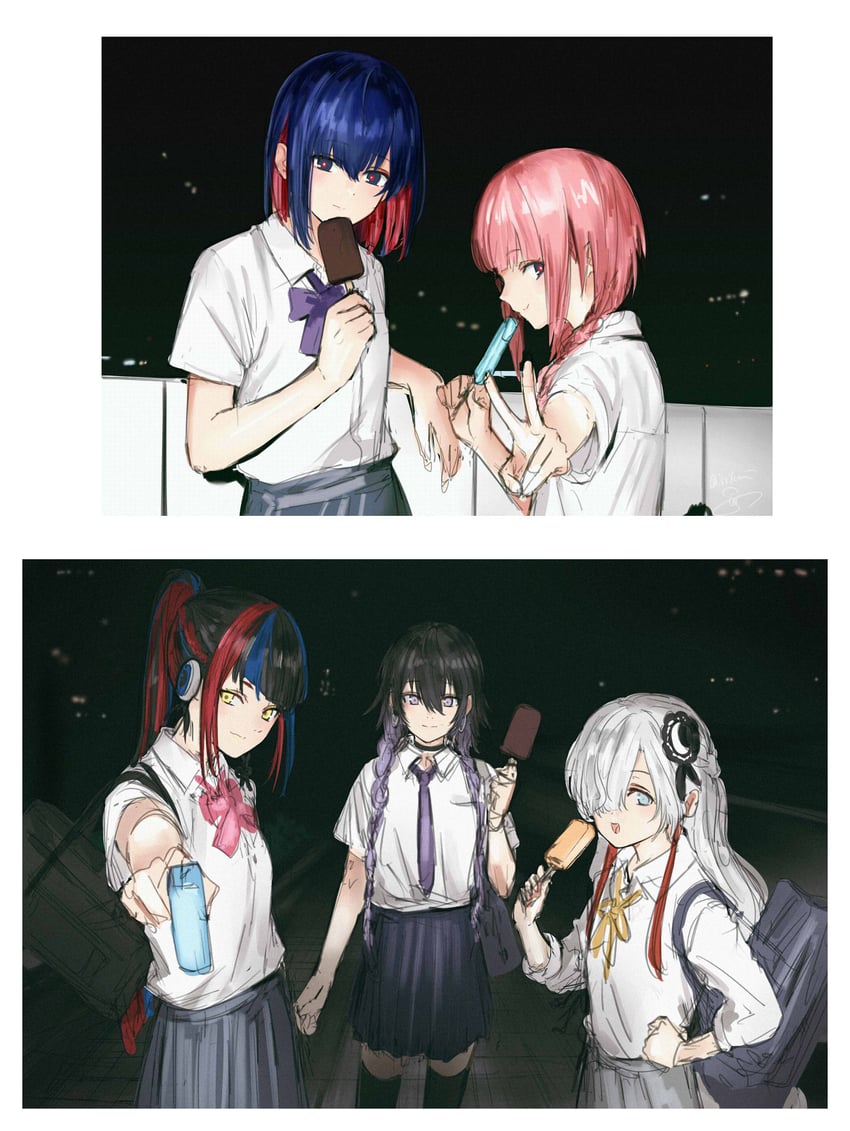 isekaijoucho, kaf, rim, koko, and harusaruhi (kamitsubaki studio) drawn by isshiki_(ffmania7)