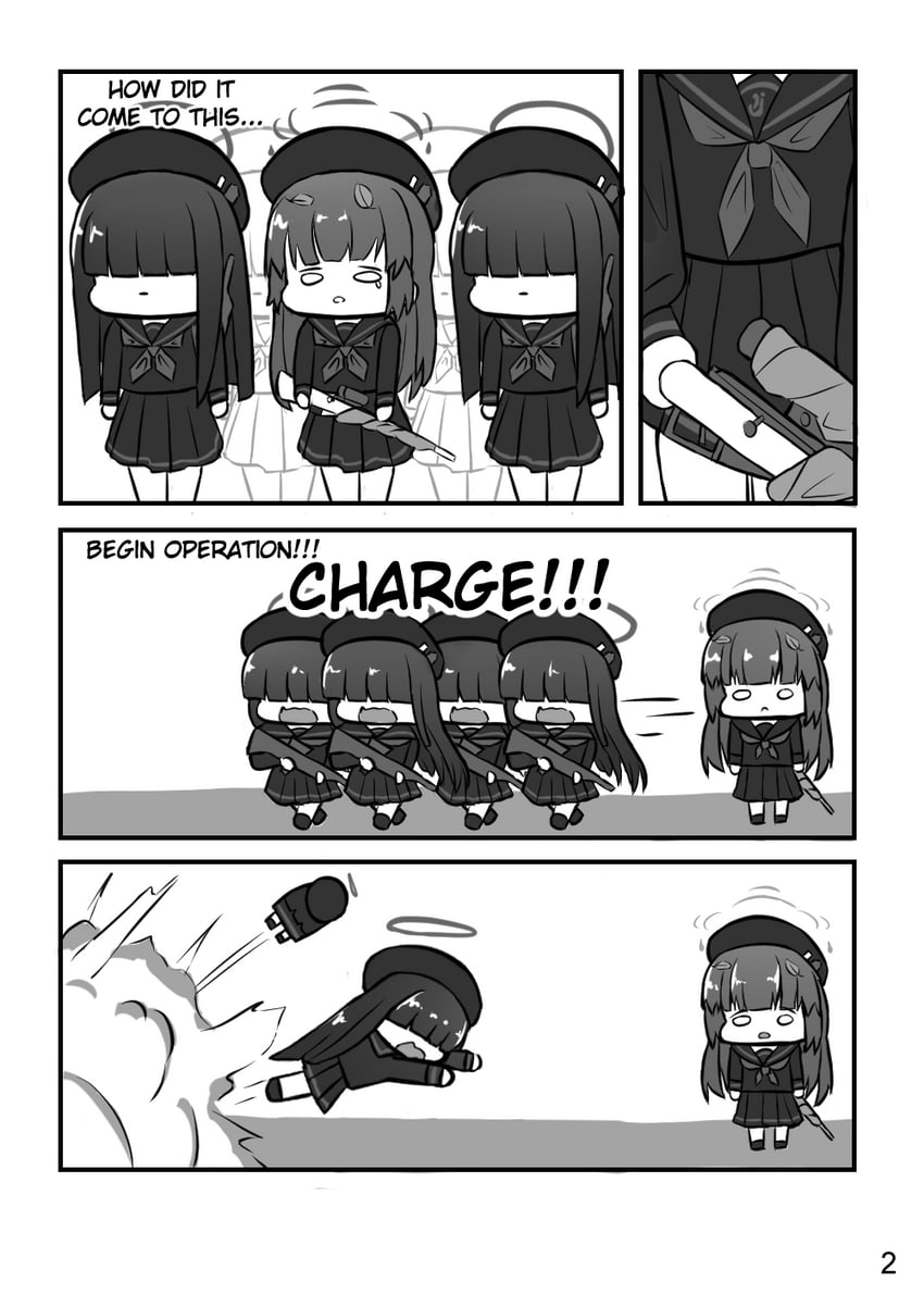 miyu and justice task force member (blue archive) drawn by mecham