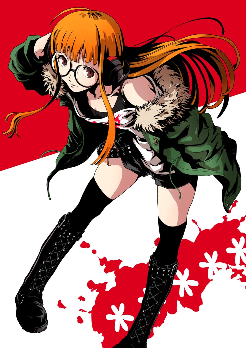 sakura futaba (persona and 1 more) drawn by hatiware12
