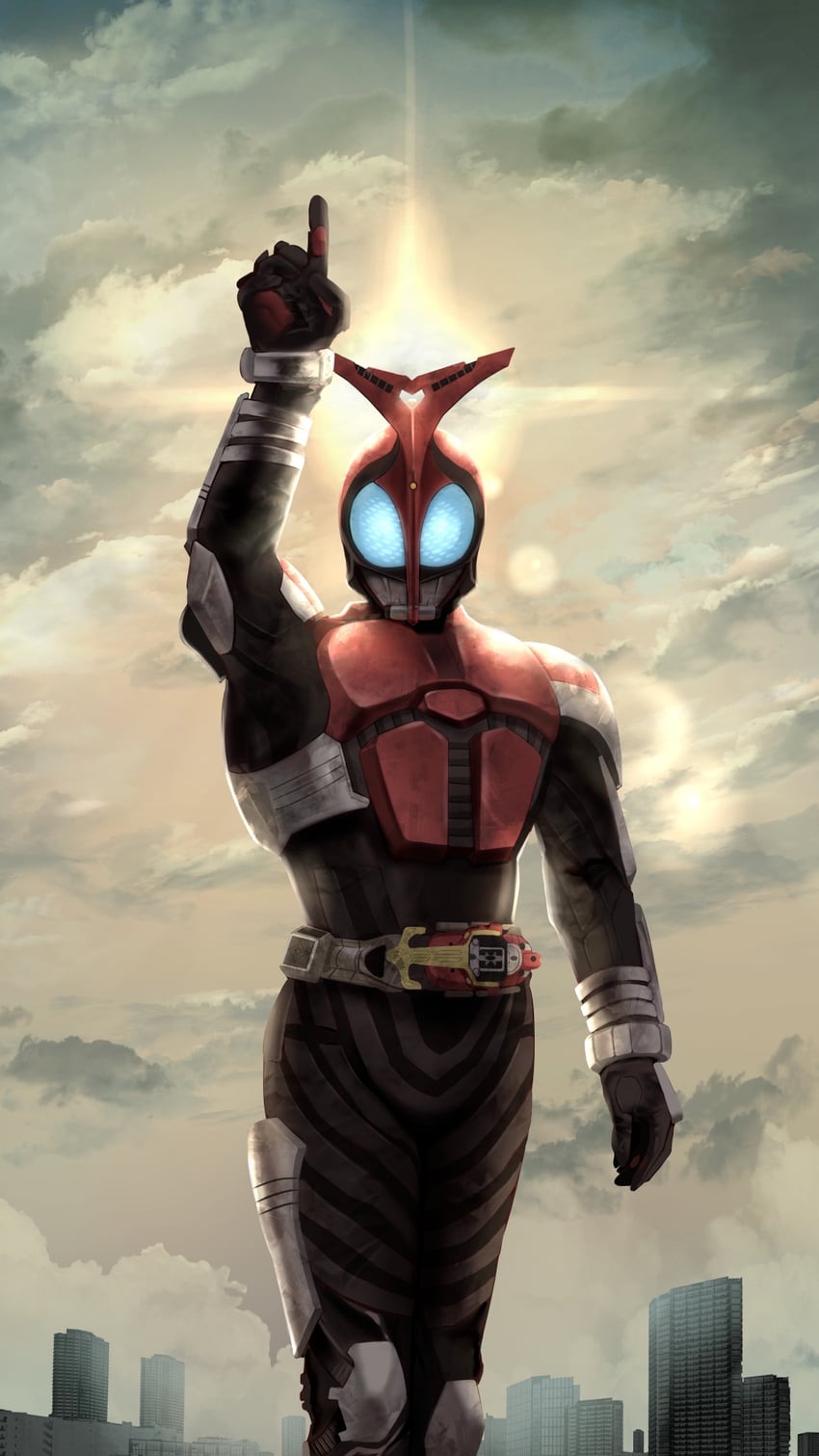 kamen rider kabuto (kamen rider and 1 more) drawn by tsubasansan