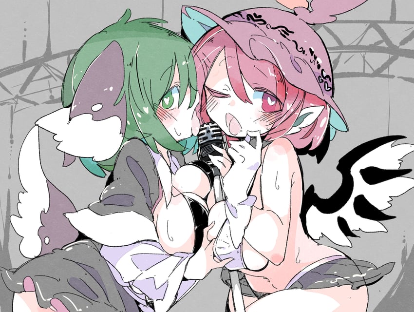mystia lorelei and kasodani kyouko (touhou) drawn by massakasama