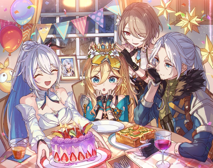 kiana kaslana, rita rossweisse, homu, durandal, cecilia schariac, and 1 more (honkai and 1 more) drawn by papipiko