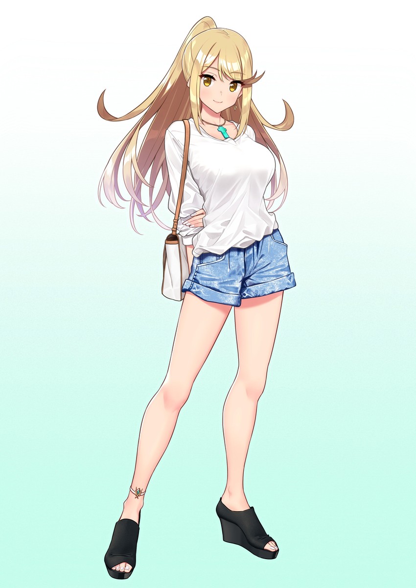 mythra (xenoblade chronicles and 1 more) drawn by baffu