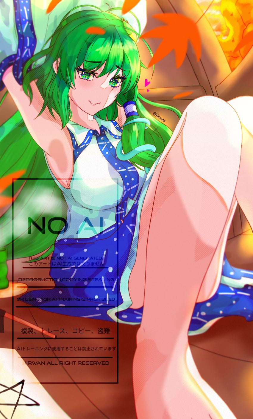 kochiya sanae (touhou and 1 more) drawn by hirwannew