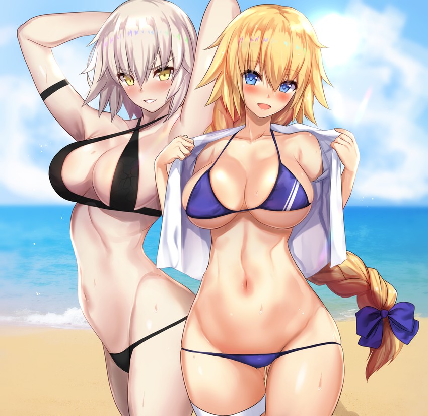 jeanne d'arc alter and jeanne d'arc (fate and 1 more) drawn by untue