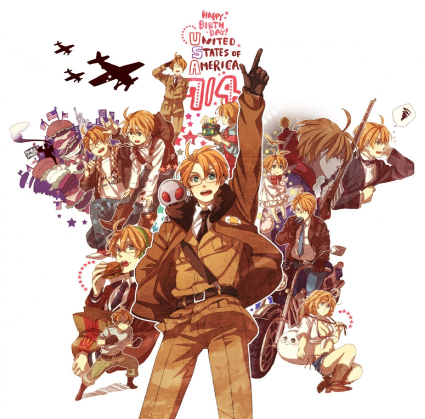 america and tony (axis powers hetalia and 1 more) drawn by circus66