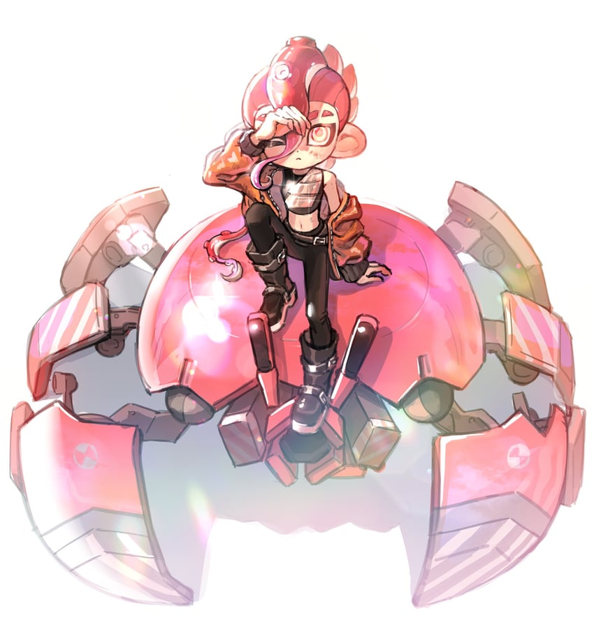 octoling player character and octoling boy (splatoon and 1 more) drawn by uuurung