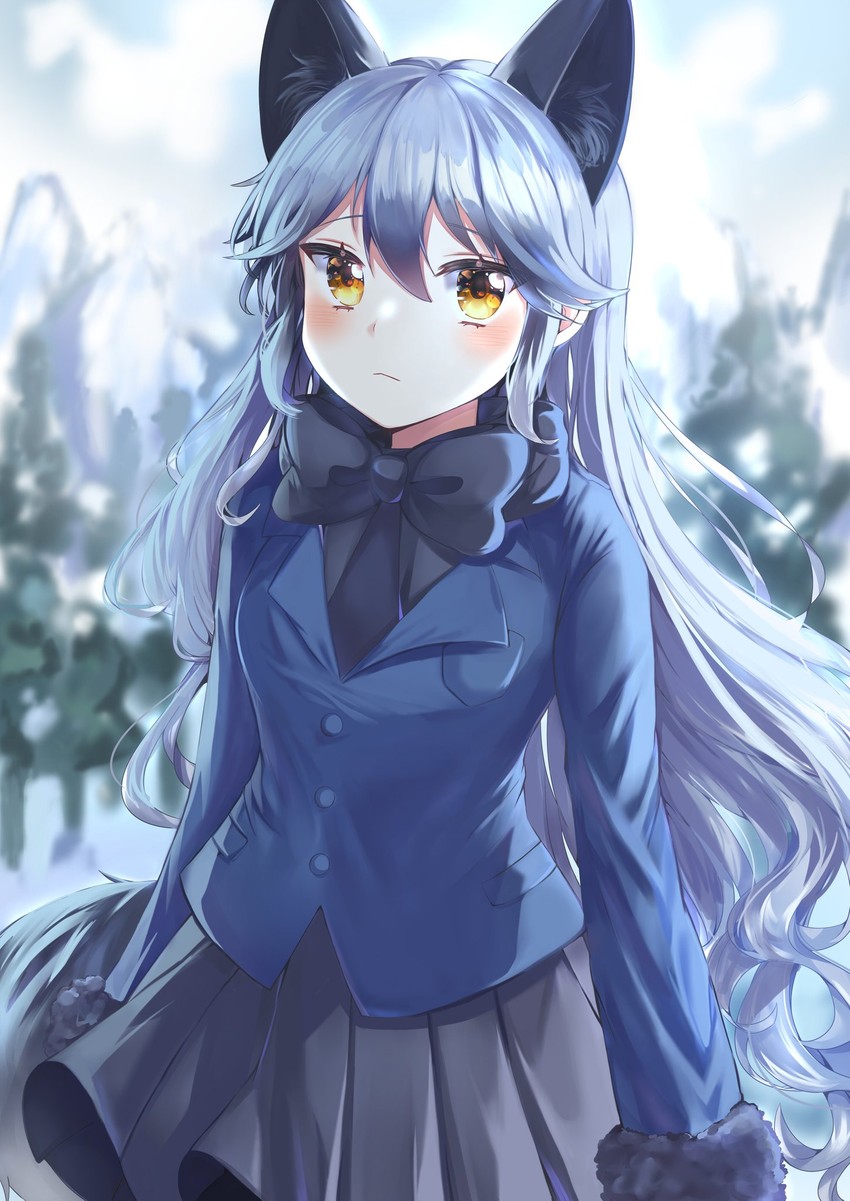 silver fox (kemono friends) drawn by umyo_(uu_o3o_8)