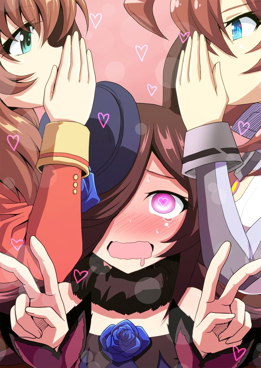 rice shower, mihono bourbon, and maruzensky (umamusume) drawn by kamishima_kanon