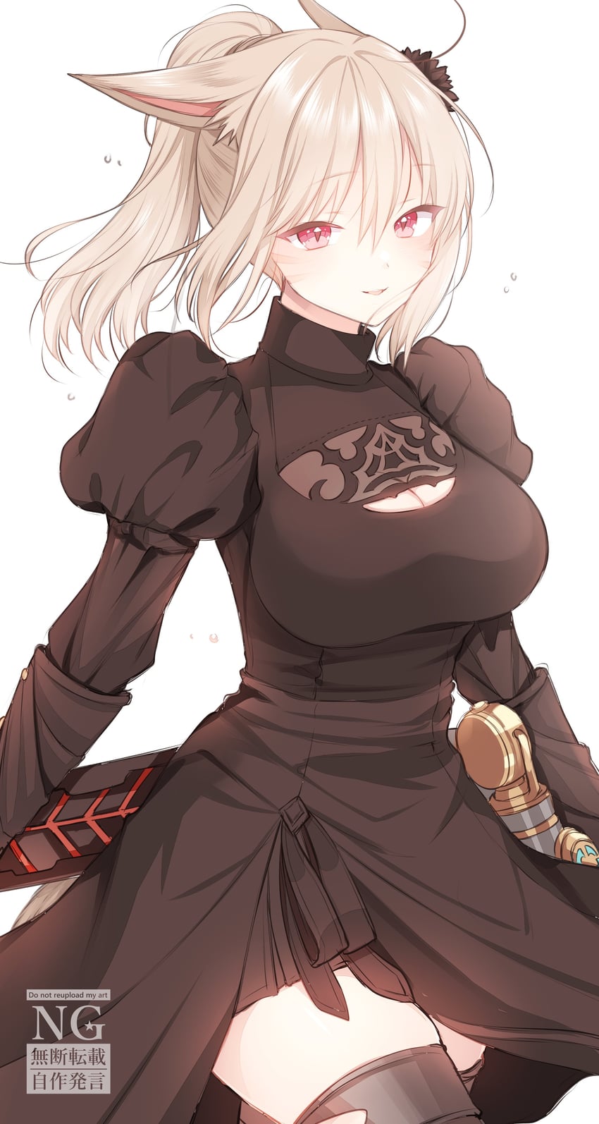 warrior of light, 2b, and machinist (final fantasy and 3 more) drawn by ayamisiro