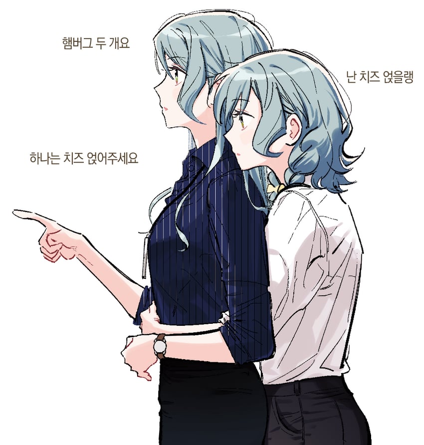 hikawa sayo and hikawa hina (bang dream!) drawn by zihacheol