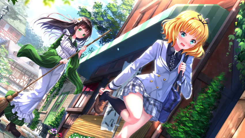 kirima syaro and ujimatsu chiya (gochuumon wa usagi desu ka?) drawn by swordsouls