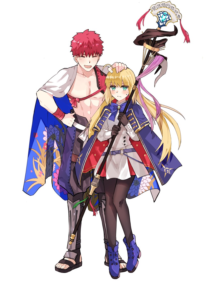 artoria pendragon, emiya shirou, artoria caster, and senji muramasa (fate and 1 more) drawn by appleale19