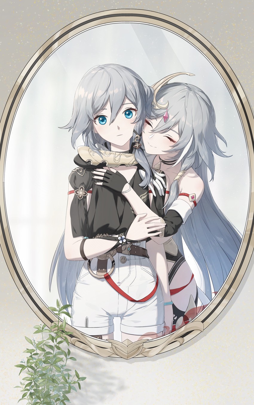 fu hua and herrscher of sentience (honkai and 1 more) drawn by rafaelaaa