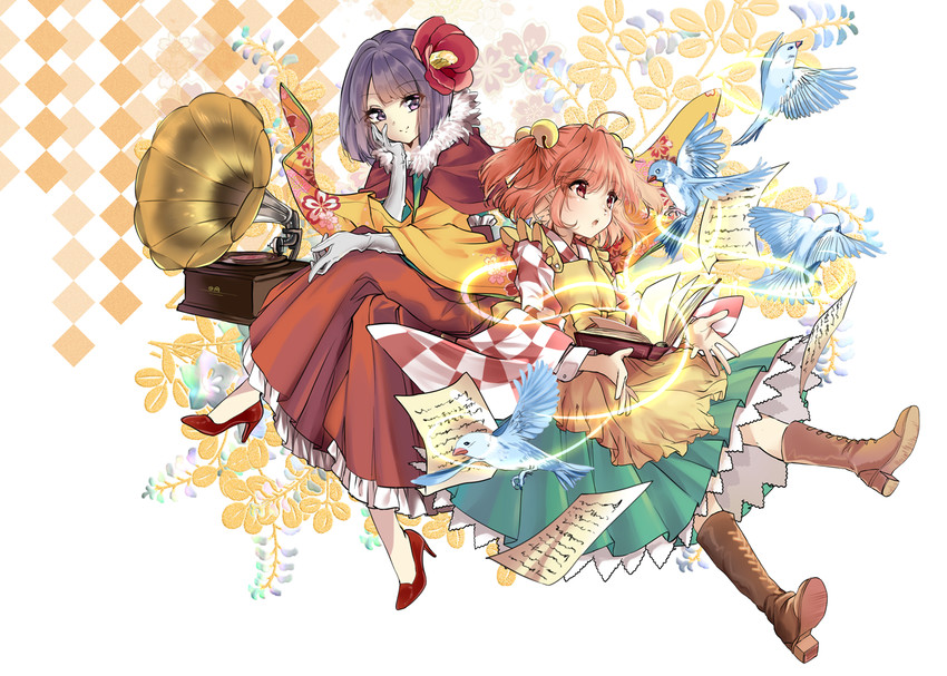 hieda no akyuu and motoori kosuzu (touhou and 1 more) drawn by hysteria