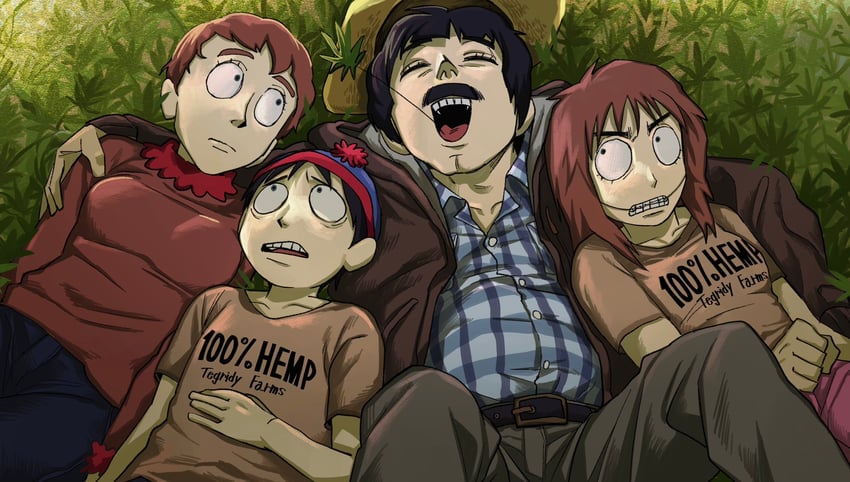 stan marsh, shelley marsh, randy marsh, and sharon marsh (south park) drawn by dlcu3w