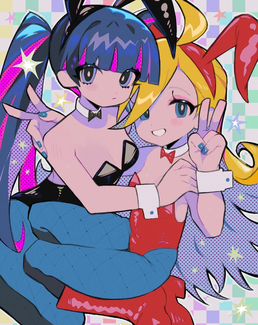 stocking and panty (panty & stocking with garterbelt) drawn by grizzace