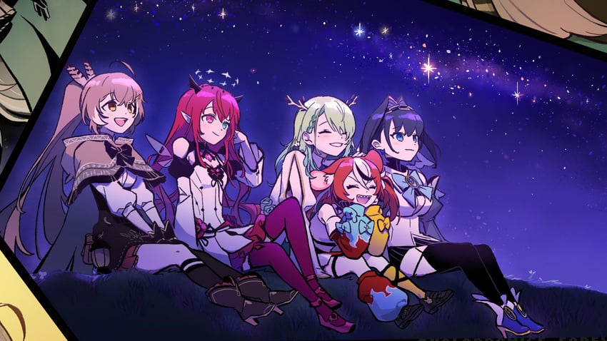 ouro kronii, nanashi mumei, hakos baelz, ceres fauna, and irys (hololive and 1 more) drawn by guoo