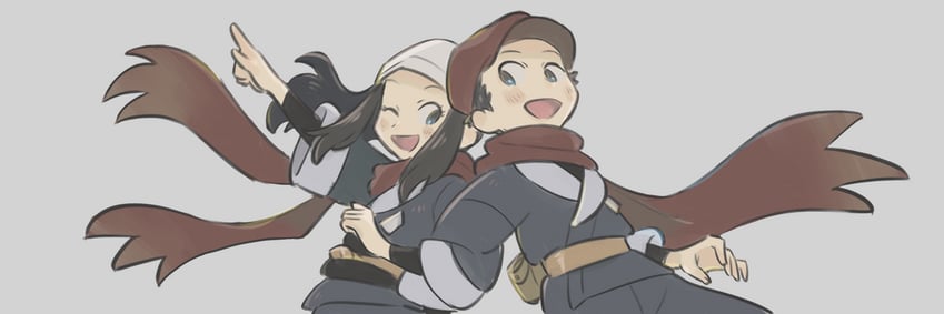 akari and rei (pokemon and 1 more) drawn by kinni