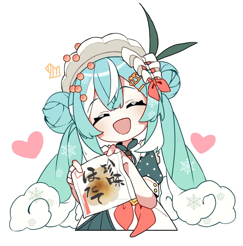 hatsune miku and yuki miku (vocaloid) drawn by aburi_iwashi
