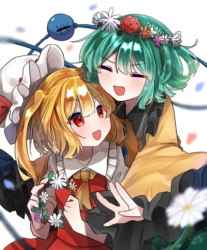 flandre scarlet and komeiji koishi (touhou) drawn by izumi_no_yasushi_aya