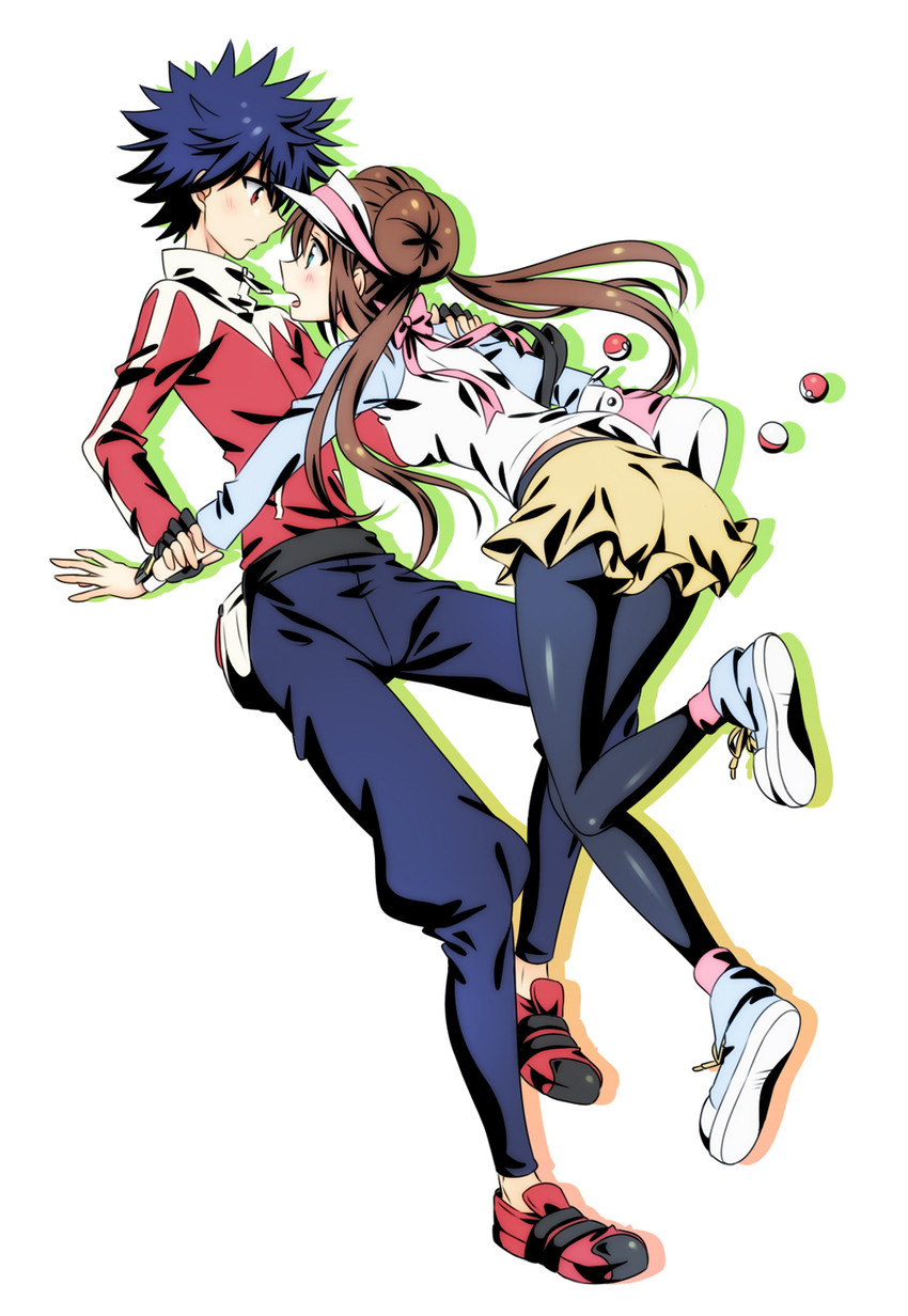 rosa and hugh (pokemon and 1 more) drawn by segawa-a