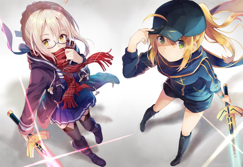 artoria pendragon, mysterious heroine x alter, and mysterious heroine x (fate and 1 more) drawn by nonono_(nononotea)