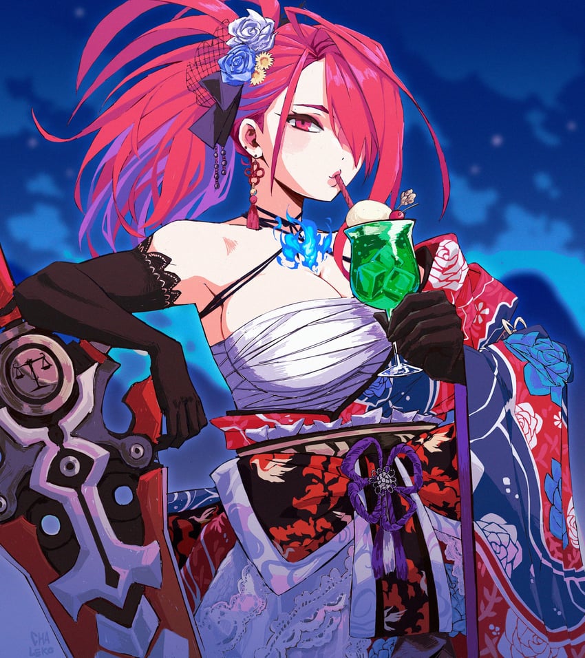 elizabeth rose bloodflame (hololive and 1 more) drawn by chaleko
