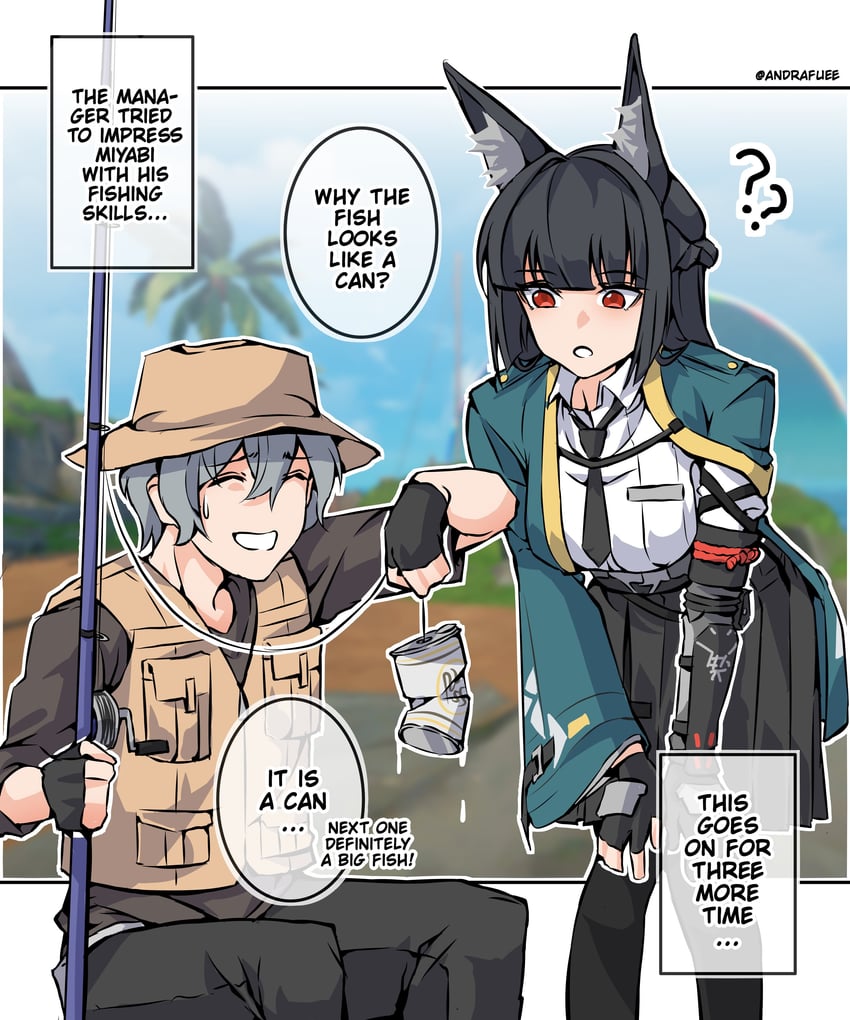hoshimi miyabi and wise (zenless zone zero) drawn by andra