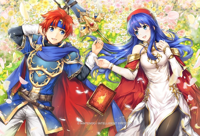 roy and lilina (fire emblem and 2 more) drawn by yamada_koutarou